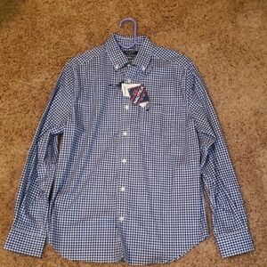 Nautica Men's Blue Checkered Shirt